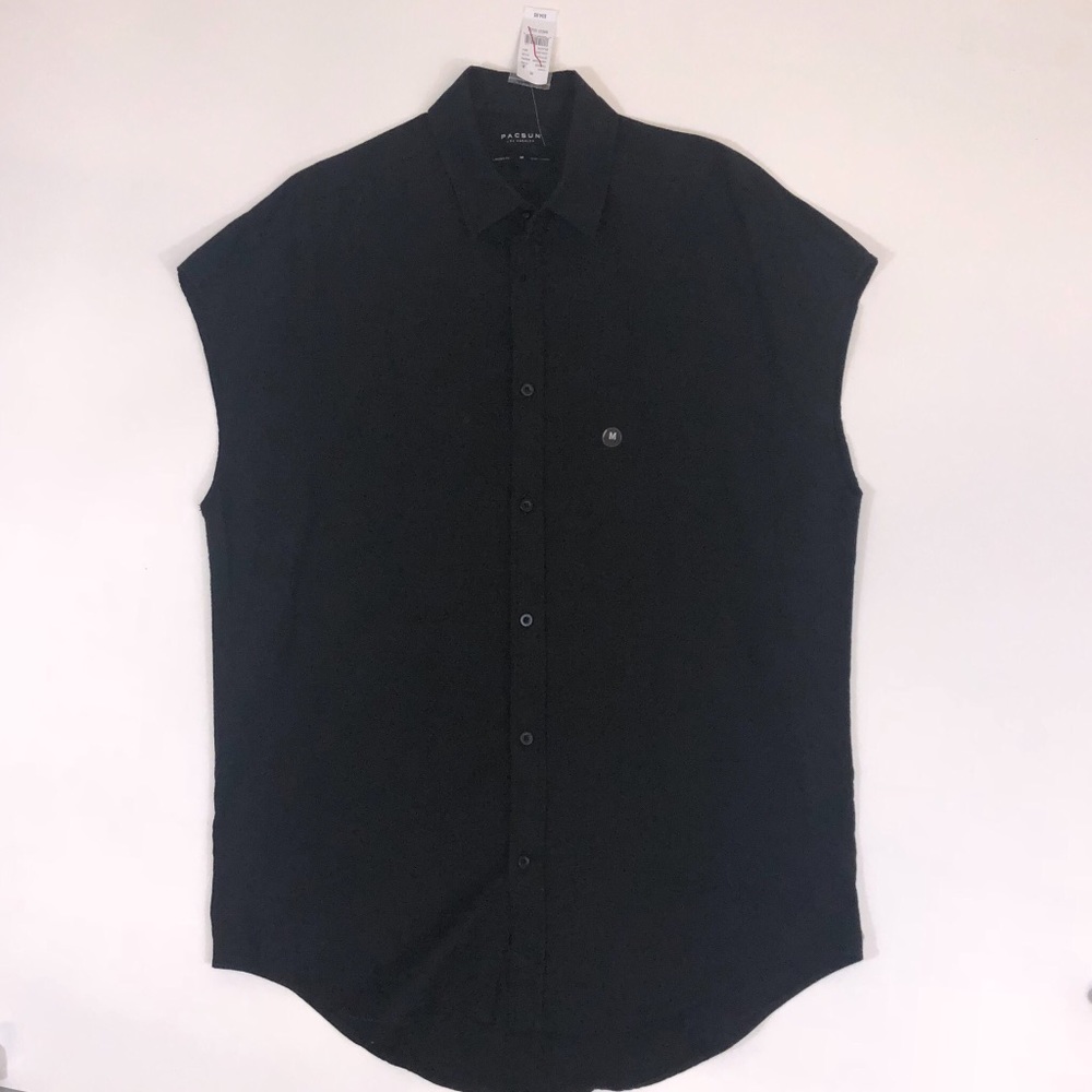 Sleeveless button down
